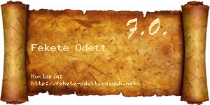 Fekete Odett névjegykártya
