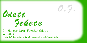 odett fekete business card